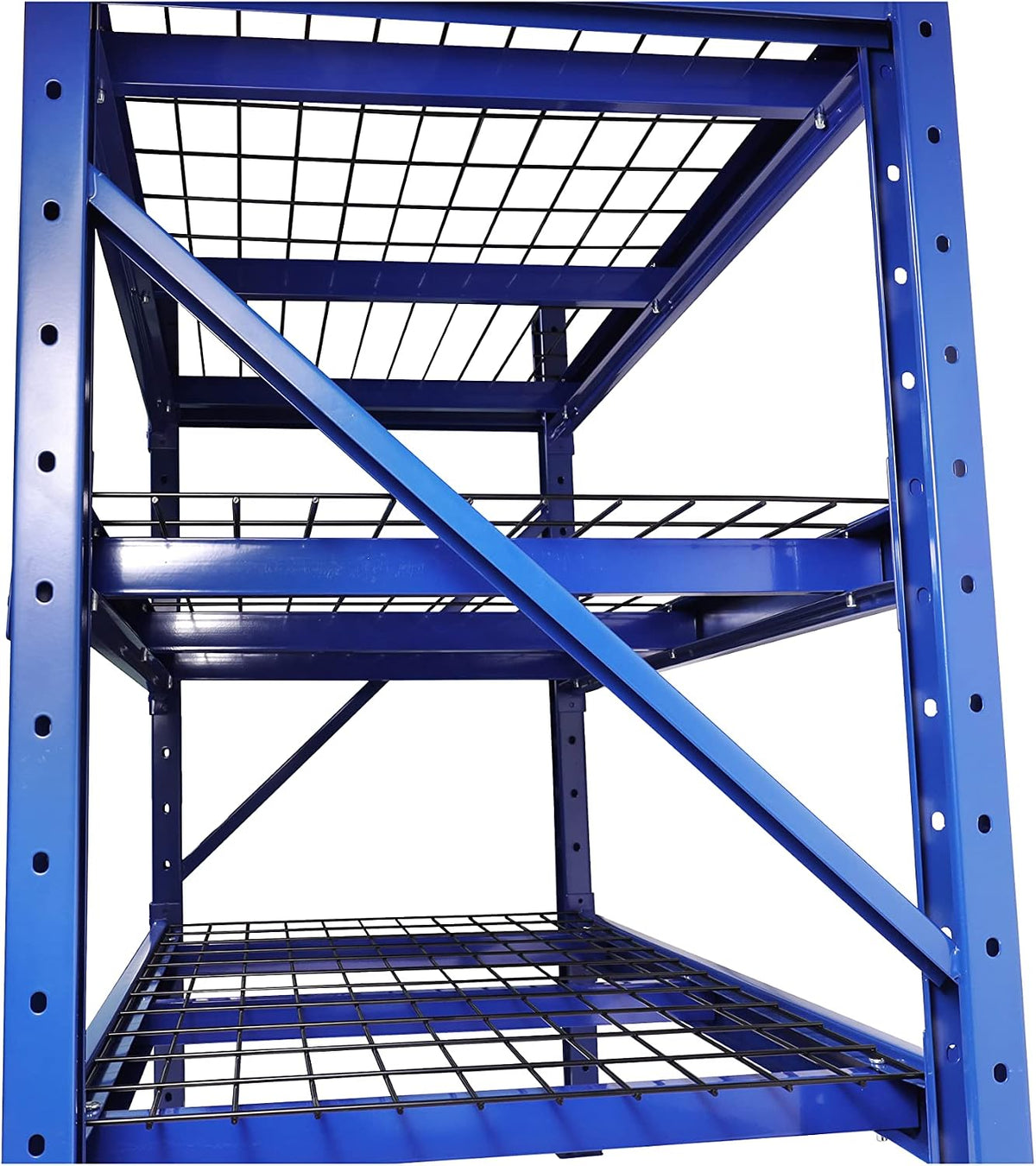 Garage Storage Shelves - Heavy Duty 4-Tier Adjustable Metal Wire Shelving Units with 8000 Lbs Total Capacity for Garage Basement Racking Organization - 72" H X 77" W X 24" D