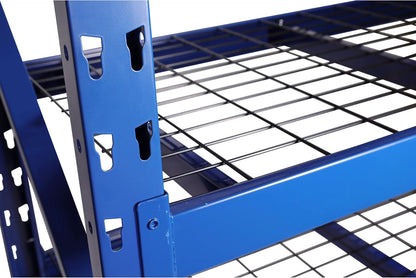 Garage Storage Shelves - Heavy Duty 4-Tier Adjustable Metal Wire Shelving Units with 8000 Lbs Total Capacity for Garage Basement Racking Organization - 72" H X 77" W X 24" D