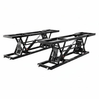 Car Lift, 7,000 LBS Capacity Portable Car Lift, with Extended-Length Plates, 26.8' Max. Height, Heavy-Duty Carbon Steel Truck Lift with 120V Power Unit, Auto Car Jack Lifts for Home Garage Shop