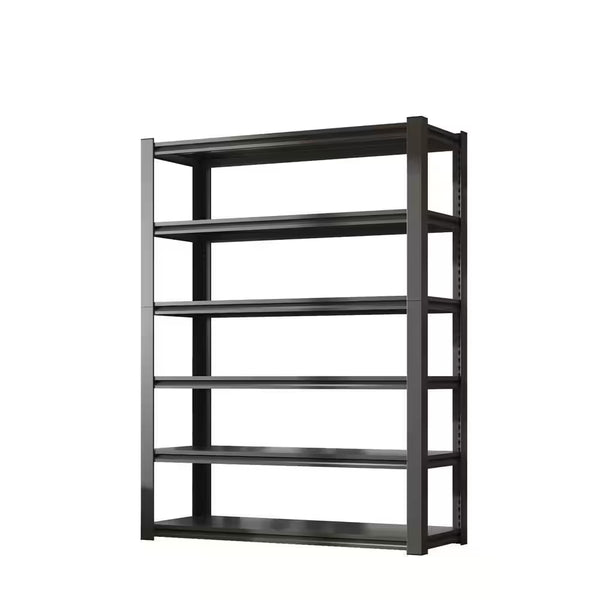 82 In. H 6-Tier Metal Shelve, 2400 Lbs. Heavy Duty Storage Shelve, Adjustable Garage Shelf Industrial Utility Rack-Black
