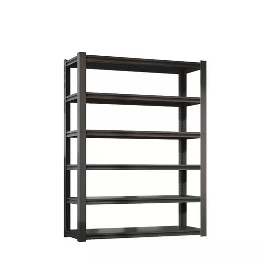 82 In. H 6-Tier Metal Shelve, 2400 Lbs. Heavy Duty Storage Shelve, Adjustable Garage Shelf Industrial Utility Rack-Black